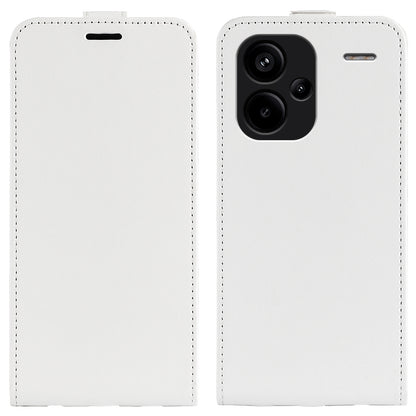 Xiaomi Redmi Note 13 Pro+ Texture Vertical Flip Leather Wallet Case with Card Slot, PU TPU Shockproof Protective Cover, Anti-Drop Magnetic Folio Phone Case