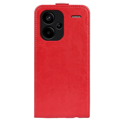 Xiaomi Redmi Note 13 Pro+ Texture Vertical Flip Leather Wallet Case with Card Slot, PU TPU Shockproof Protective Cover, Anti-Drop Magnetic Folio Phone Case