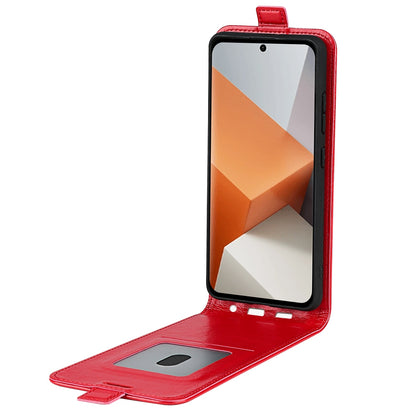 Xiaomi Redmi Note 13 Pro+ Texture Vertical Flip Leather Wallet Case with Card Slot, PU TPU Shockproof Protective Cover, Anti-Drop Magnetic Folio Phone Case