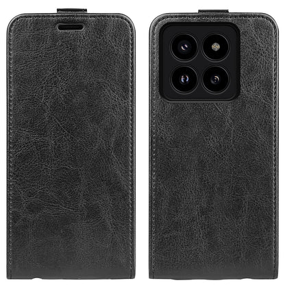 Xiaomi 14 Pro Texture Vertical Flip Leather Wallet Case with Card Slot, PU TPU Shockproof Protective Cover, Anti-Drop Magnetic Folio Phone Case
