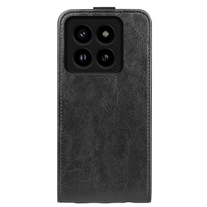 Xiaomi 14 Pro Texture Vertical Flip Leather Wallet Case with Card Slot, PU TPU Shockproof Protective Cover, Anti-Drop Magnetic Folio Phone Case
