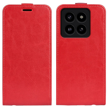 Xiaomi 14 Pro Texture Vertical Flip Leather Wallet Case with Card Slot, PU TPU Shockproof Protective Cover, Anti-Drop Magnetic Folio Phone Case