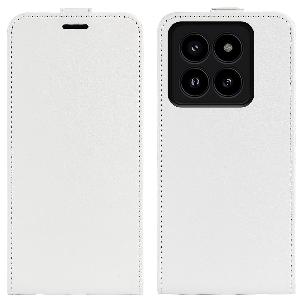 Xiaomi 14 Texture Vertical Flip Leather Wallet Case with Card Slot, PU TPU Shockproof Protective Cover, Anti-Drop Magnetic Folio Phone Case