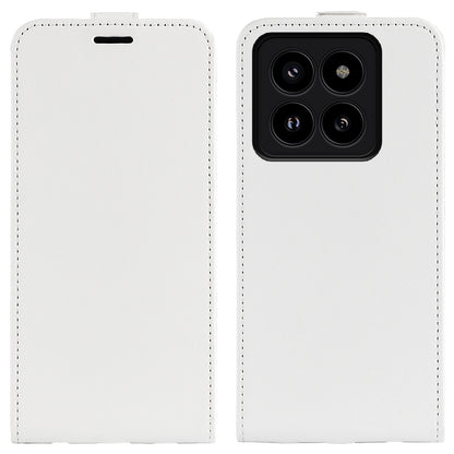 Xiaomi 14 Texture Vertical Flip Leather Wallet Case with Card Slot, PU TPU Shockproof Protective Cover, Anti-Drop Magnetic Folio Phone Case