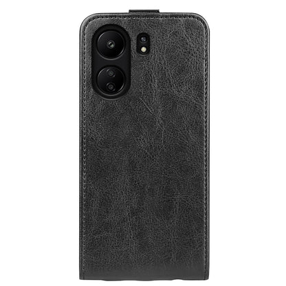 Xiaomi Redmi Note 13C Texture Vertical Flip Leather Wallet Case with Card Slot, PU TPU Shockproof Protective Cover, Anti-Drop Magnetic Folio Phone Case