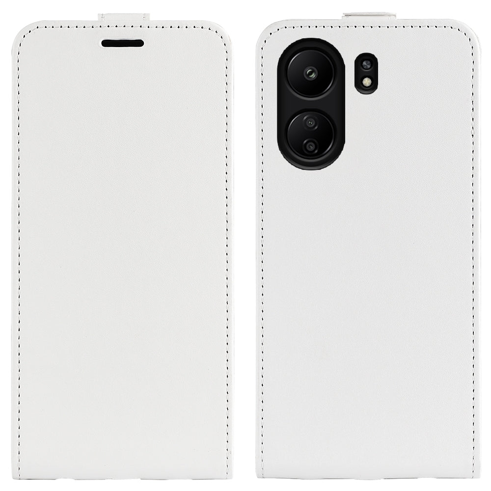 Xiaomi Redmi Note 13C Texture Vertical Flip Leather Wallet Case with Card Slot, PU TPU Shockproof Protective Cover, Anti-Drop Magnetic Folio Phone Case