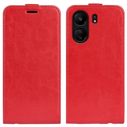 Xiaomi Redmi Note 13C Texture Vertical Flip Leather Wallet Case with Card Slot, PU TPU Shockproof Protective Cover, Anti-Drop Magnetic Folio Phone Case