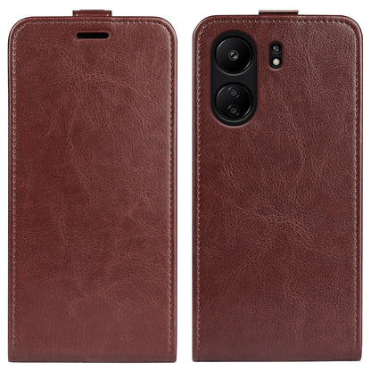 Xiaomi Redmi Note 13C Texture Vertical Flip Leather Wallet Case with Card Slot, PU TPU Shockproof Protective Cover, Anti-Drop Magnetic Folio Phone Case