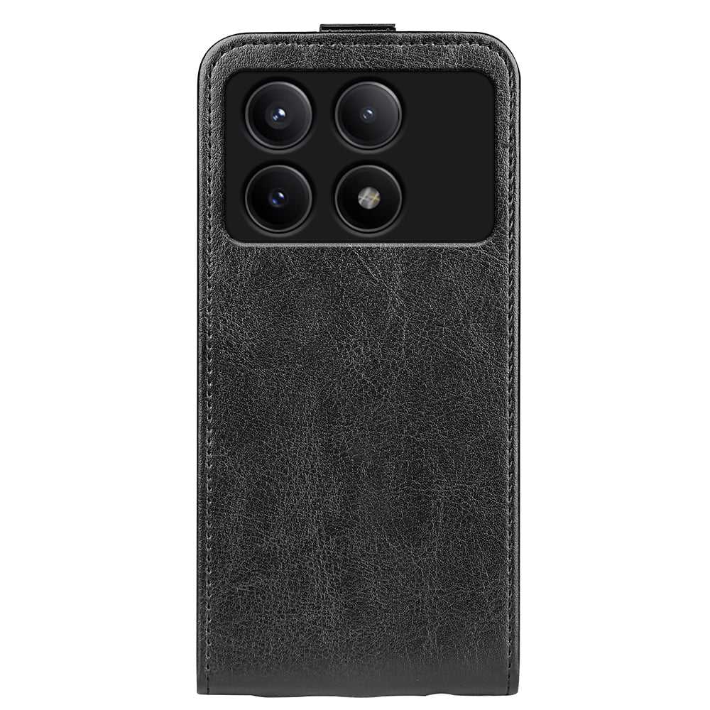 Xiaomi Redmi K70E Texture Vertical Flip Leather Wallet Case with Card Slot, PU TPU Shockproof Protective Cover, Anti-Drop Magnetic Folio Phone Case