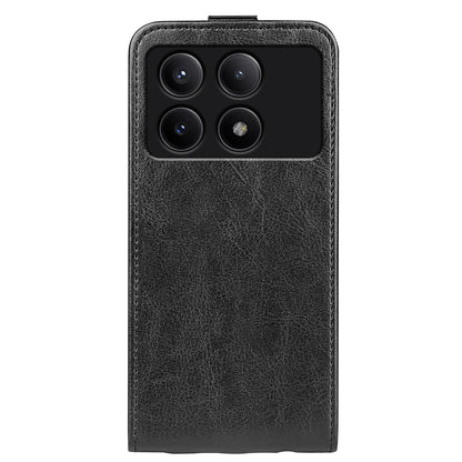 Xiaomi Redmi K70E Texture Vertical Flip Leather Wallet Case with Card Slot, PU TPU Shockproof Protective Cover, Anti-Drop Magnetic Folio Phone Case