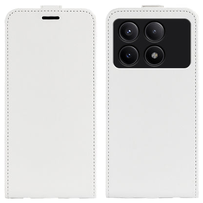 Xiaomi Redmi K70E Texture Vertical Flip Leather Wallet Case with Card Slot, PU TPU Shockproof Protective Cover, Anti-Drop Magnetic Folio Phone Case