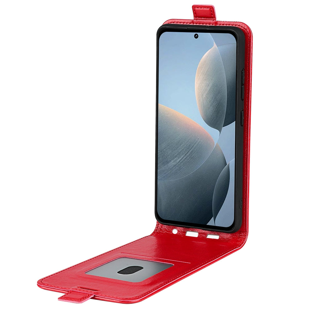 Xiaomi Redmi K70E Texture Vertical Flip Leather Wallet Case with Card Slot, PU TPU Shockproof Protective Cover, Anti-Drop Magnetic Folio Phone Case