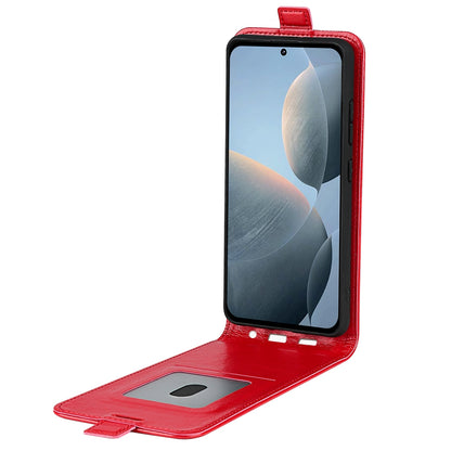 Xiaomi Redmi K70E Texture Vertical Flip Leather Wallet Case with Card Slot, PU TPU Shockproof Protective Cover, Anti-Drop Magnetic Folio Phone Case