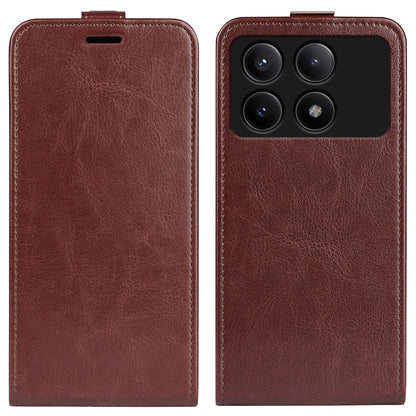Xiaomi Redmi K70E Texture Vertical Flip Leather Wallet Case with Card Slot, PU TPU Shockproof Protective Cover, Anti-Drop Magnetic Folio Phone Case