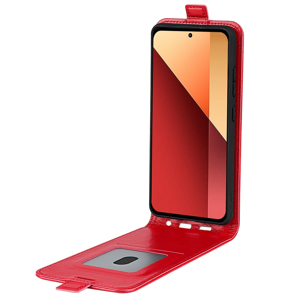 Xiaomi Redmi Note 13 Pro 4G Texture Vertical Flip Leather Wallet Case with Card Slot, PU TPU Shockproof Protective Cover, Anti-Drop Magnetic Folio Phone Case