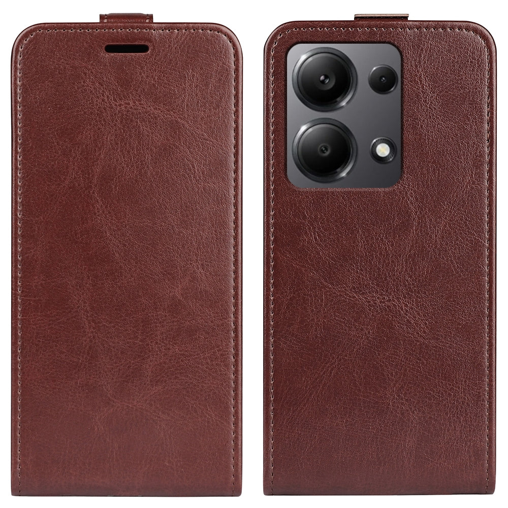 Xiaomi Redmi Note 13 Pro 4G Texture Vertical Flip Leather Wallet Case with Card Slot, PU TPU Shockproof Protective Cover, Anti-Drop Magnetic Folio Phone Case