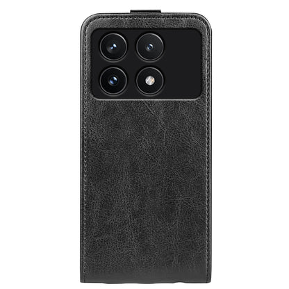 Xiaomi Redmi K70 Texture Vertical Flip Leather Wallet Case with Card Slot, PU TPU Shockproof Protective Cover, Anti-Drop Magnetic Folio Phone Case