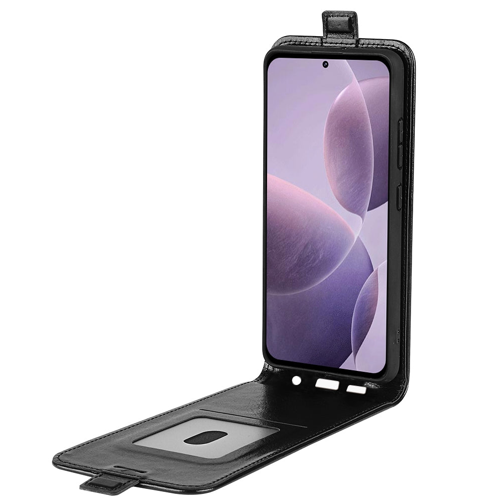 Xiaomi Redmi K70 Texture Vertical Flip Leather Wallet Case with Card Slot, PU TPU Shockproof Protective Cover, Anti-Drop Magnetic Folio Phone Case