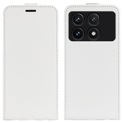 Xiaomi Redmi K70 Texture Vertical Flip Leather Wallet Case with Card Slot, PU TPU Shockproof Protective Cover, Anti-Drop Magnetic Folio Phone Case