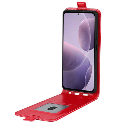 Xiaomi Redmi K70 Texture Vertical Flip Leather Wallet Case with Card Slot, PU TPU Shockproof Protective Cover, Anti-Drop Magnetic Folio Phone Case