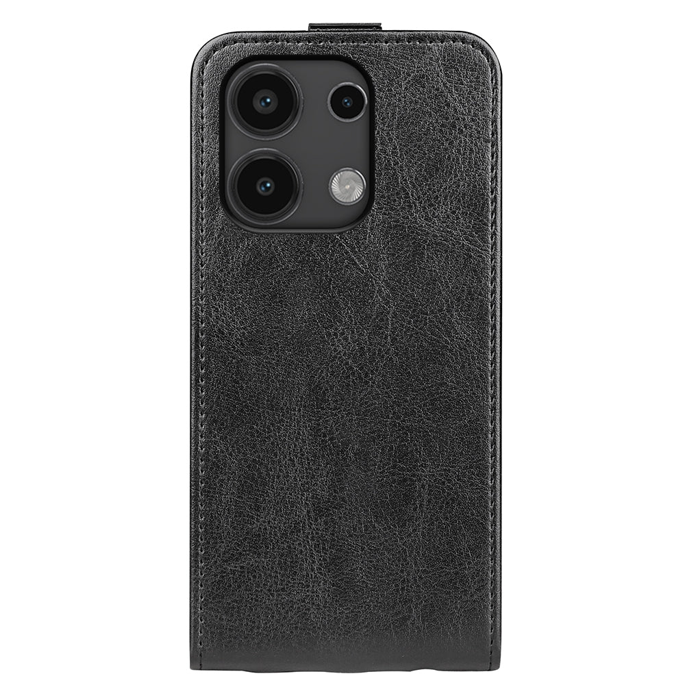 Xiaomi Redmi Note 13 4G Texture Vertical Flip Leather Wallet Case with Card Slot, PU TPU Shockproof Protective Cover, Anti-Drop Magnetic Folio Phone Case