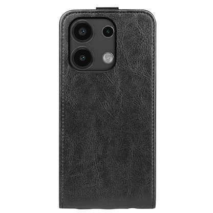 Xiaomi Redmi Note 13 4G Texture Vertical Flip Leather Wallet Case with Card Slot, PU TPU Shockproof Protective Cover, Anti-Drop Magnetic Folio Phone Case