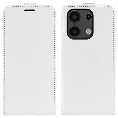 Xiaomi Redmi Note 13 4G Texture Vertical Flip Leather Wallet Case with Card Slot, PU TPU Shockproof Protective Cover, Anti-Drop Magnetic Folio Phone Case