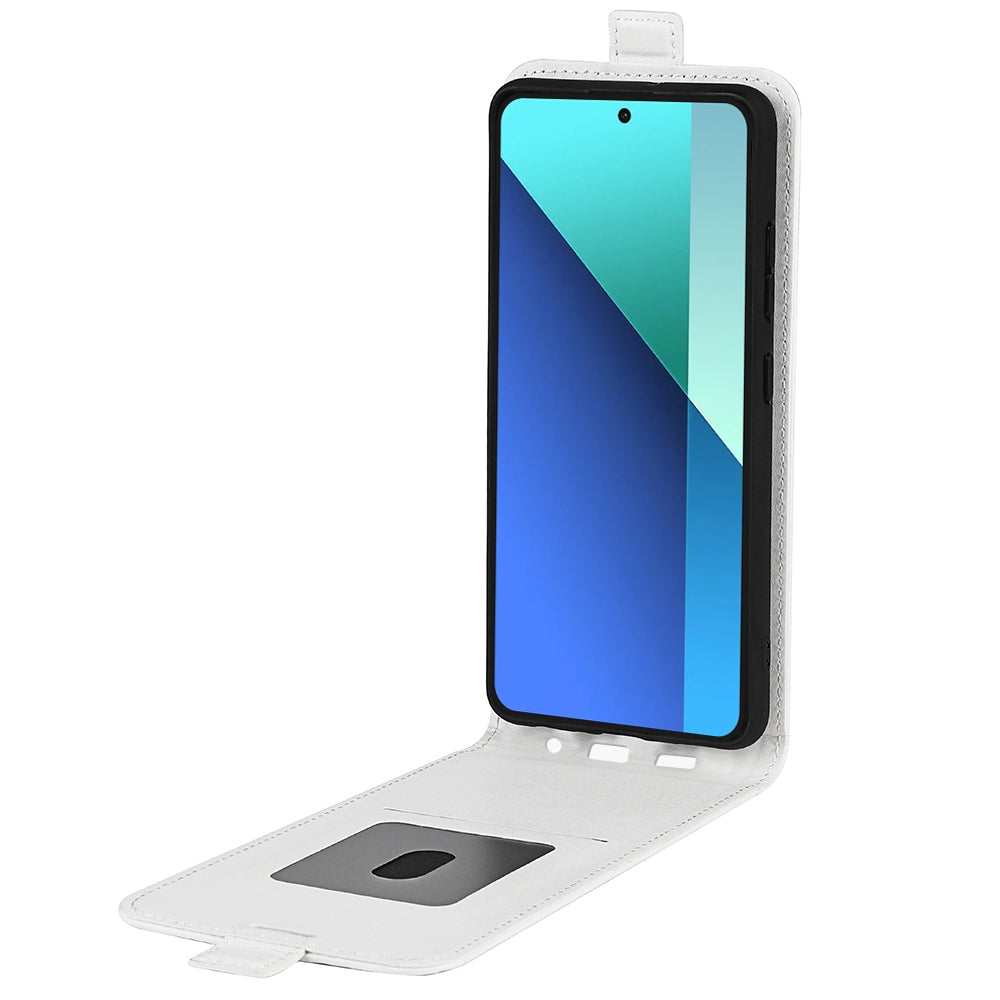 Xiaomi Redmi Note 13 4G Texture Vertical Flip Leather Wallet Case with Card Slot, PU TPU Shockproof Protective Cover, Anti-Drop Magnetic Folio Phone Case