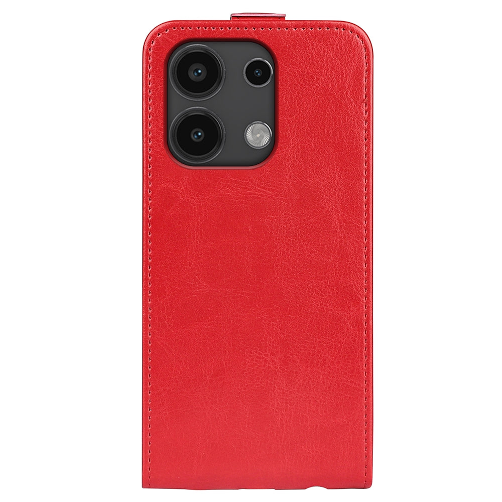 Xiaomi Redmi Note 13 4G Texture Vertical Flip Leather Wallet Case with Card Slot, PU TPU Shockproof Protective Cover, Anti-Drop Magnetic Folio Phone Case