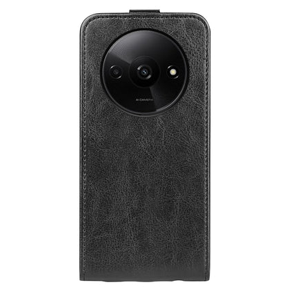 Xiaomi Redmi A3 Texture Vertical Flip Leather Wallet Case with Card Slot, PU TPU Shockproof Protective Cover, Anti-Drop Magnetic Folio Phone Case