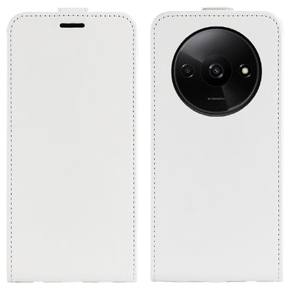 Xiaomi Redmi A3 Texture Vertical Flip Leather Wallet Case with Card Slot, PU TPU Shockproof Protective Cover, Anti-Drop Magnetic Folio Phone Case