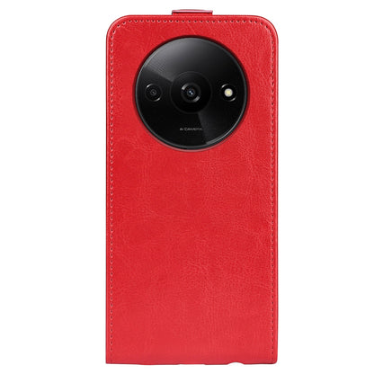 Xiaomi Redmi A3 Texture Vertical Flip Leather Wallet Case with Card Slot, PU TPU Shockproof Protective Cover, Anti-Drop Magnetic Folio Phone Case