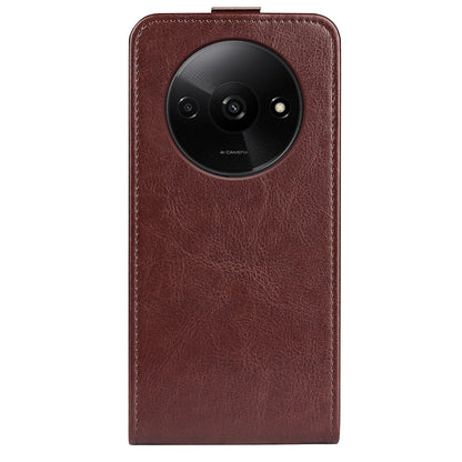 Xiaomi Redmi A3 Texture Vertical Flip Leather Wallet Case with Card Slot, PU TPU Shockproof Protective Cover, Anti-Drop Magnetic Folio Phone Case