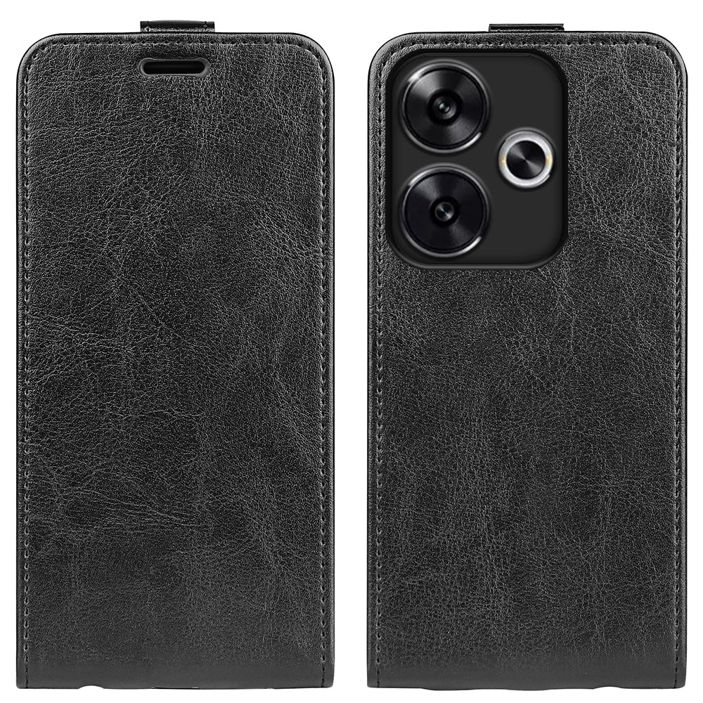 Xiaomi Redmi Turbo 3 Texture Vertical Flip Leather Wallet Case with Card Slot, PU TPU Shockproof Protective Cover, Anti-Drop Magnetic Folio Phone Case