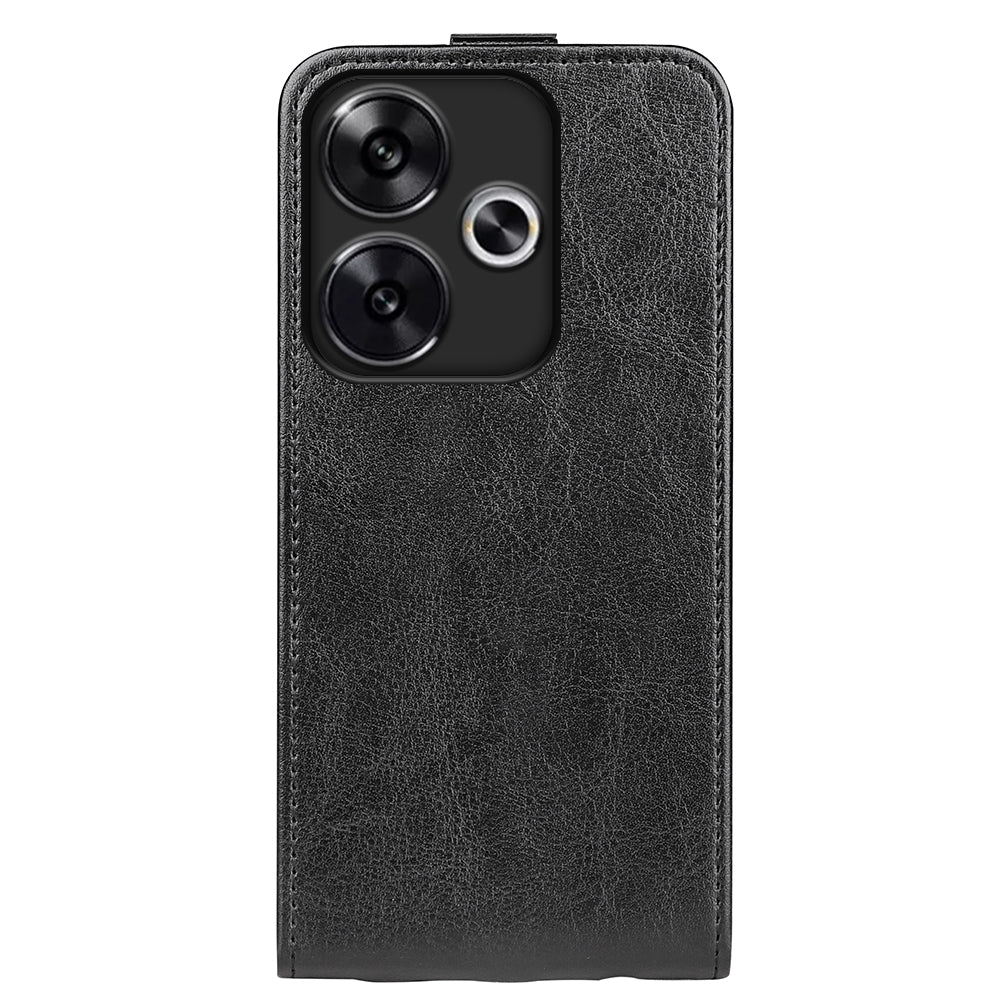 Xiaomi Redmi Turbo 3 Texture Vertical Flip Leather Wallet Case with Card Slot, PU TPU Shockproof Protective Cover, Anti-Drop Magnetic Folio Phone Case