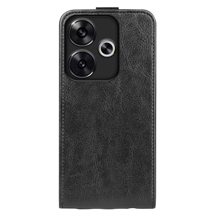 Xiaomi Redmi Turbo 3 Texture Vertical Flip Leather Wallet Case with Card Slot, PU TPU Shockproof Protective Cover, Anti-Drop Magnetic Folio Phone Case