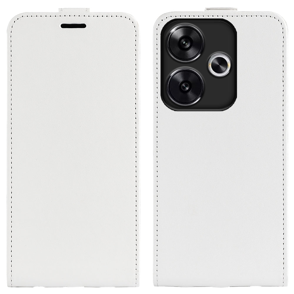 Xiaomi Redmi Turbo 3 Texture Vertical Flip Leather Wallet Case with Card Slot, PU TPU Shockproof Protective Cover, Anti-Drop Magnetic Folio Phone Case