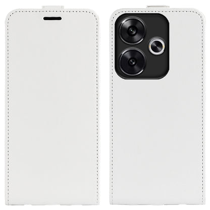 Xiaomi Redmi Turbo 3 Texture Vertical Flip Leather Wallet Case with Card Slot, PU TPU Shockproof Protective Cover, Anti-Drop Magnetic Folio Phone Case