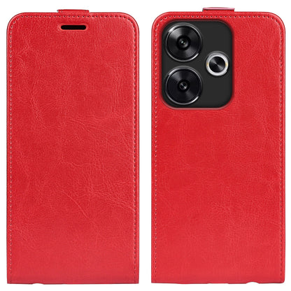 Xiaomi Redmi Turbo 3 Texture Vertical Flip Leather Wallet Case with Card Slot, PU TPU Shockproof Protective Cover, Anti-Drop Magnetic Folio Phone Case