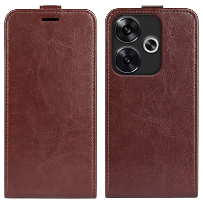 Xiaomi Redmi Turbo 3 Texture Vertical Flip Leather Wallet Case with Card Slot, PU TPU Shockproof Protective Cover, Anti-Drop Magnetic Folio Phone Case
