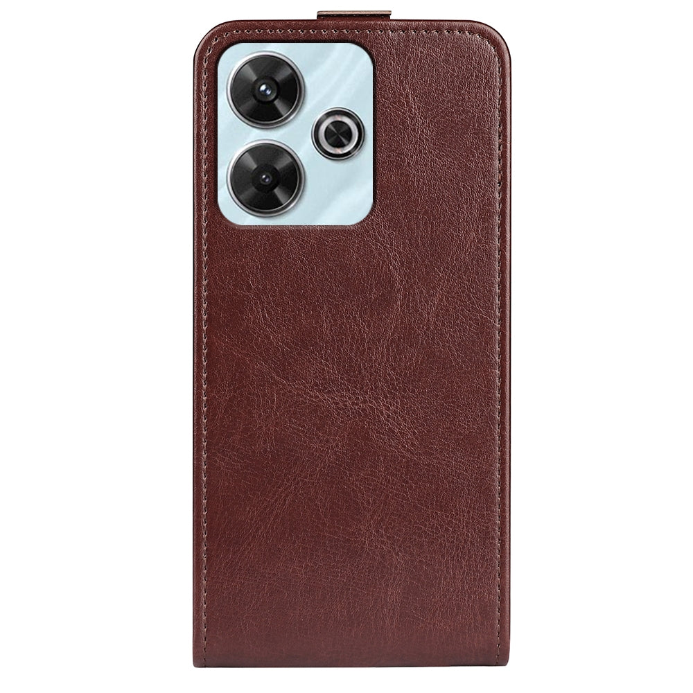 Xiaomi Redmi Note 13R Texture Vertical Flip Leather Wallet Case with Card Slot, PU TPU Shockproof Protective Cover, Anti-Drop Magnetic Folio Phone Case