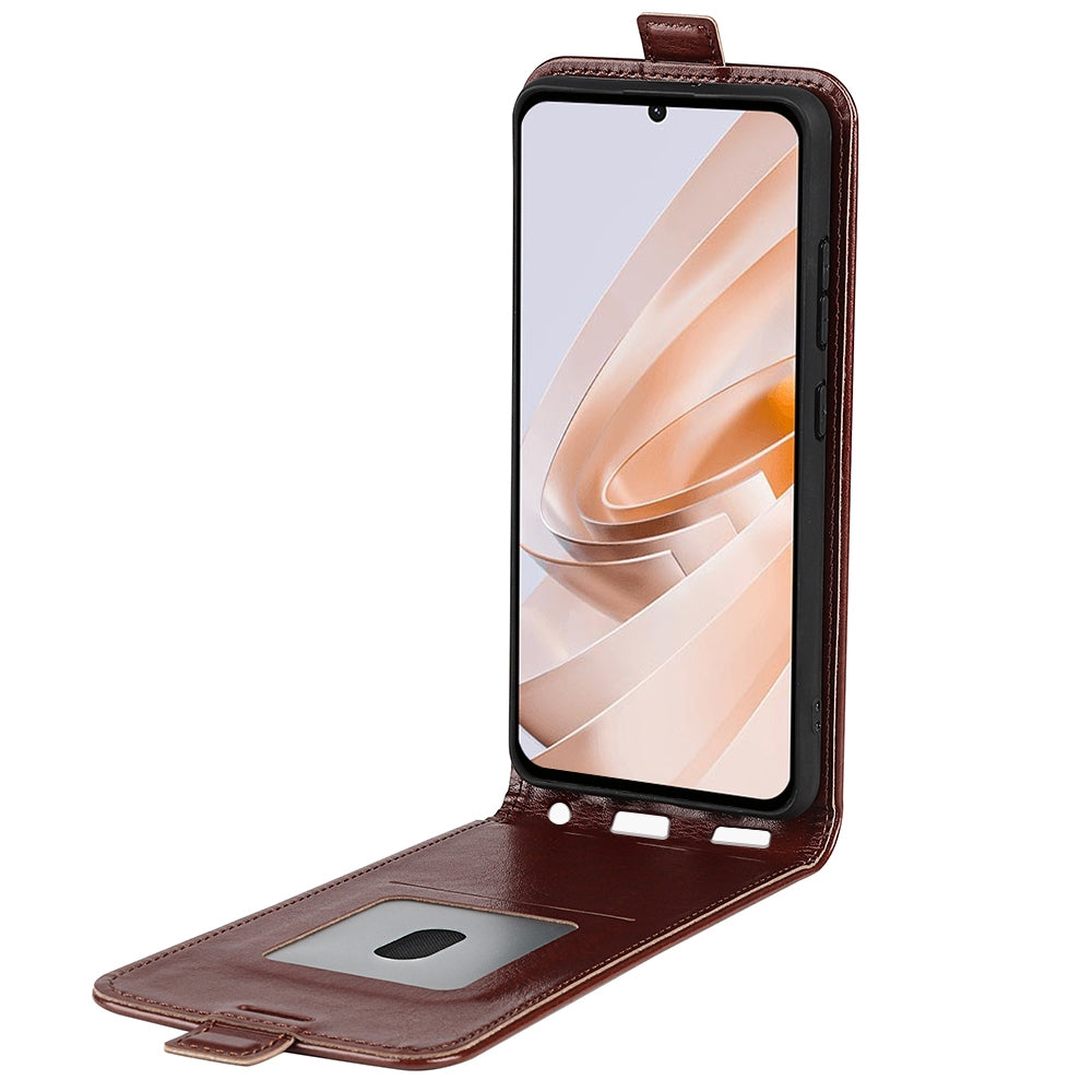 Xiaomi Redmi Note 13R Texture Vertical Flip Leather Wallet Case with Card Slot, PU TPU Shockproof Protective Cover, Anti-Drop Magnetic Folio Phone Case