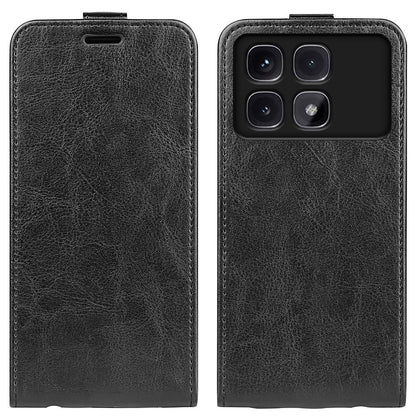 Xiaomi Redmi K70 Ultra Texture Vertical Flip Leather Wallet Case with Card Slot, PU TPU Shockproof Protective Cover, Anti-Drop Magnetic Folio Phone Case