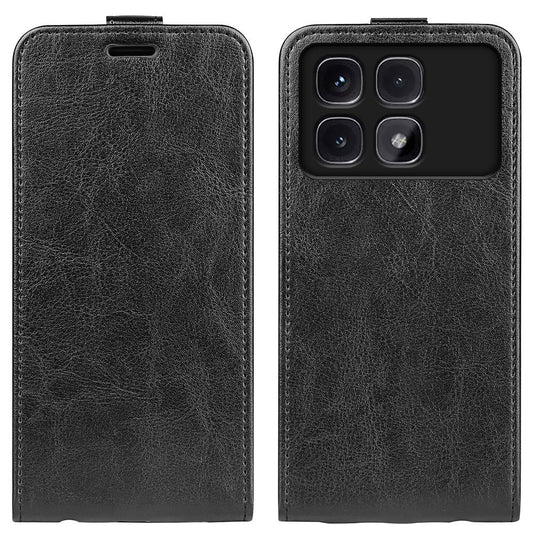 Xiaomi Redmi K70 Ultra Texture Vertical Flip Leather Wallet Case with Card Slot, PU TPU Shockproof Protective Cover, Anti-Drop Magnetic Folio Phone Case