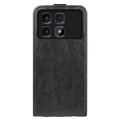Xiaomi Redmi K70 Ultra Texture Vertical Flip Leather Wallet Case with Card Slot, PU TPU Shockproof Protective Cover, Anti-Drop Magnetic Folio Phone Case