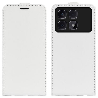 Xiaomi Redmi K70 Ultra Texture Vertical Flip Leather Wallet Case with Card Slot, PU TPU Shockproof Protective Cover, Anti-Drop Magnetic Folio Phone Case