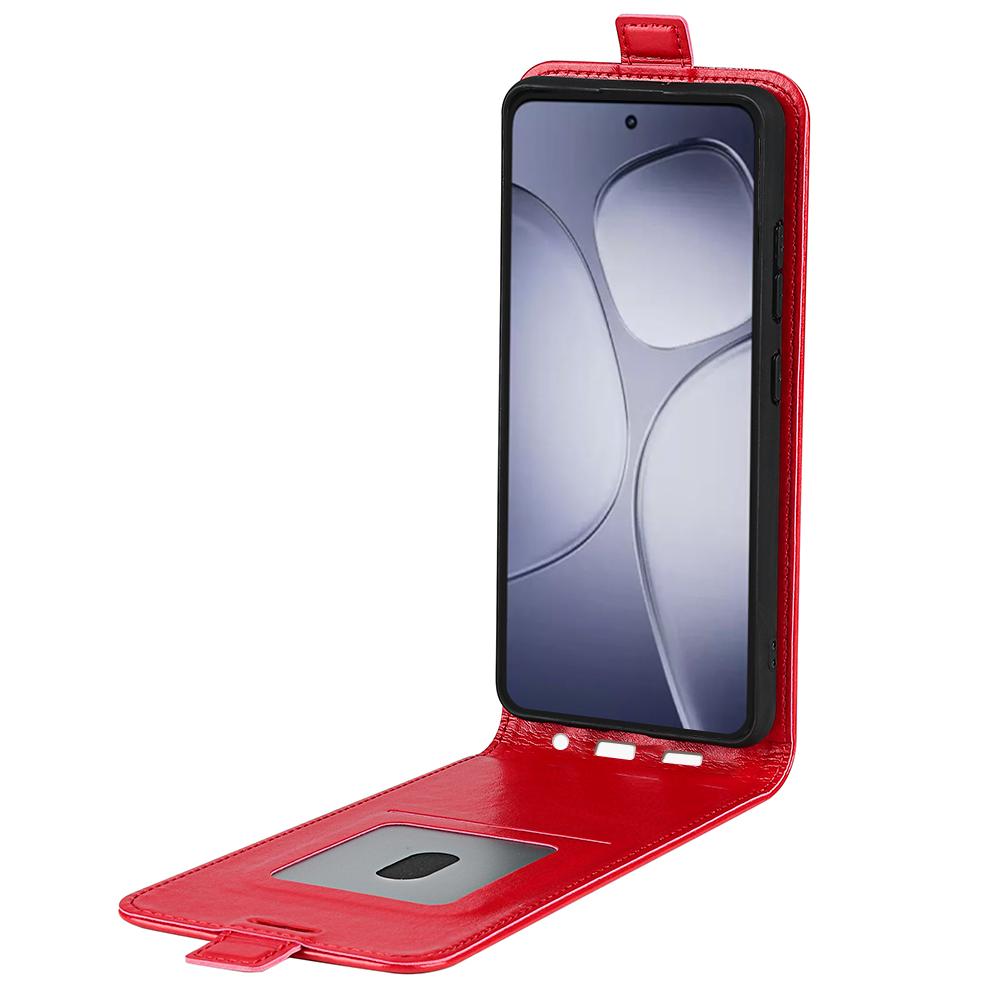 Xiaomi Redmi K70 Ultra Texture Vertical Flip Leather Wallet Case with Card Slot, PU TPU Shockproof Protective Cover, Anti-Drop Magnetic Folio Phone Case