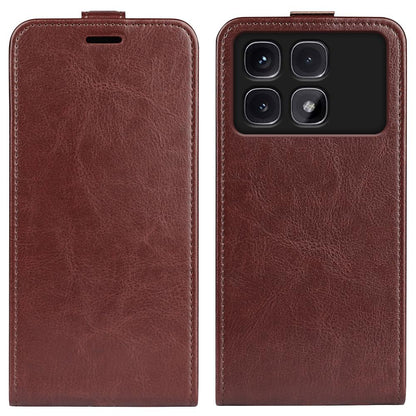 Xiaomi Redmi K70 Ultra Texture Vertical Flip Leather Wallet Case with Card Slot, PU TPU Shockproof Protective Cover, Anti-Drop Magnetic Folio Phone Case