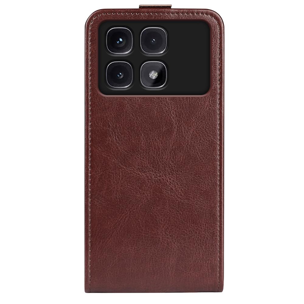 Xiaomi Redmi K70 Ultra Texture Vertical Flip Leather Wallet Case with Card Slot, PU TPU Shockproof Protective Cover, Anti-Drop Magnetic Folio Phone Case