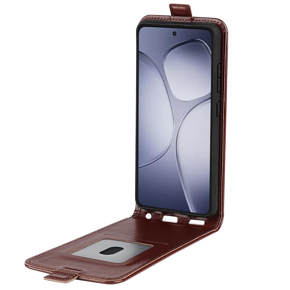 Xiaomi Redmi K70 Ultra Texture Vertical Flip Leather Wallet Case with Card Slot, PU TPU Shockproof Protective Cover, Anti-Drop Magnetic Folio Phone Case